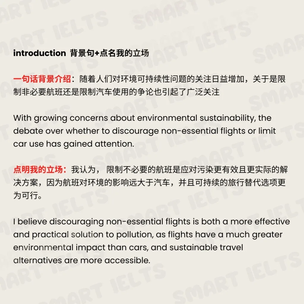 雅思大作文-是否该减少不必要航班解析