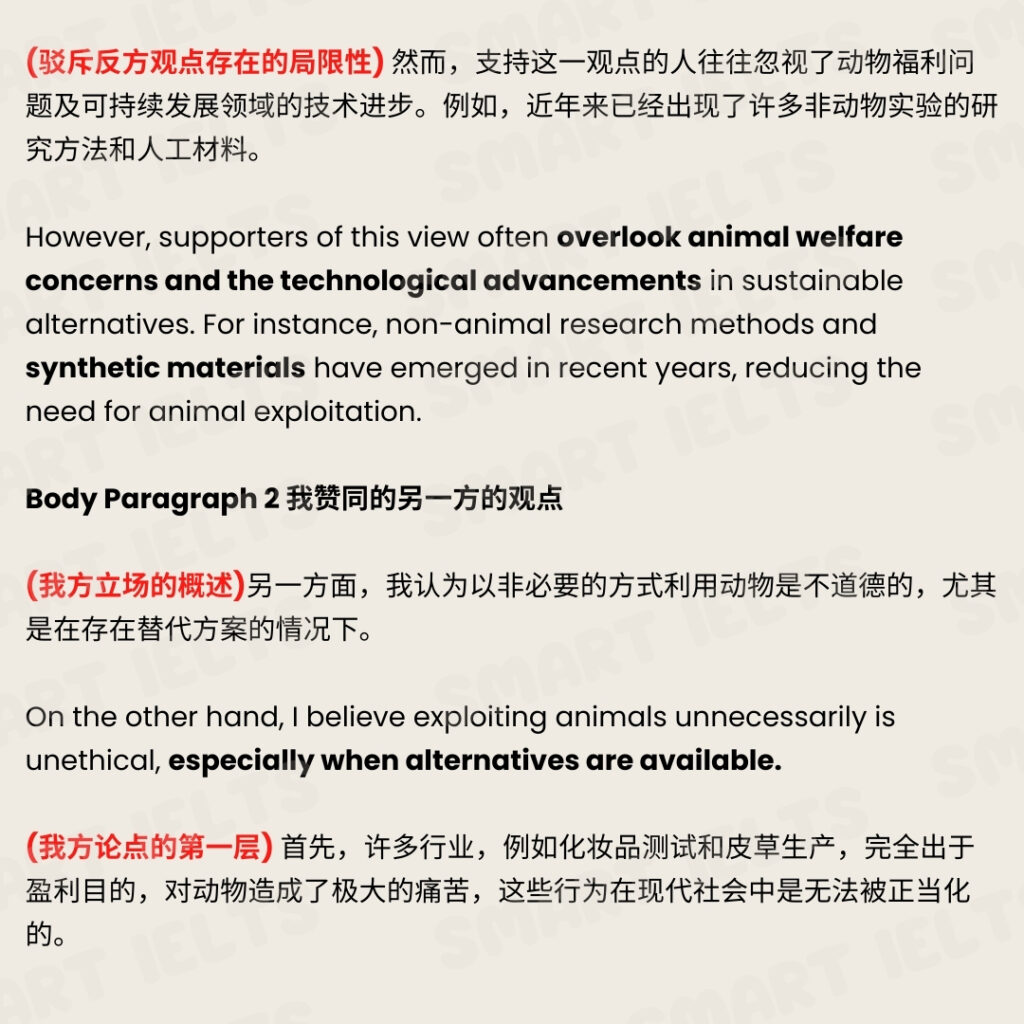 雅思写作12.28最新真题完整高分大作文范文“动物伦理类” animal-ethics-5